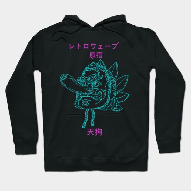 Harajuku Retro wave Sage Tengu Hoodie by MythoCulture